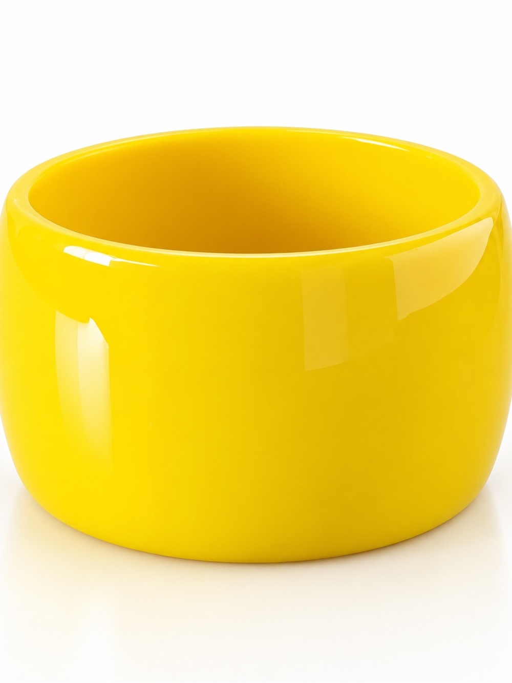 Chunky Yellow Resin Statement Bangle Bracelet